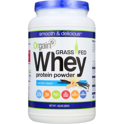 ORGAIN: Whey Protein Powder Vanilla Bean, 29.12 oz