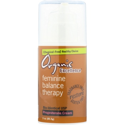 ORGANIC EXCELLENCE: Feminine Balance Therapy Progesterone Cream, 3 oz