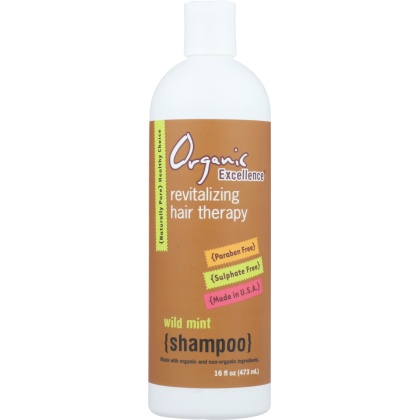 ORGANIC EXCELLENCE: Revitalizing Hair Therapy Wild Mint Shampoo, 16 oz