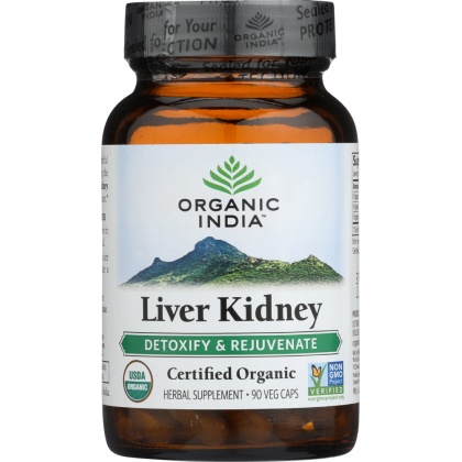 ORGANIC INDIA: Liver Kidney Detoxify and Rejuvenate, 90 Vegetarian Capsules