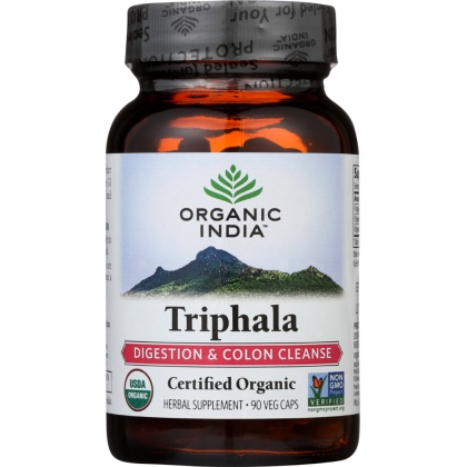 ORGANIC INDIA: Triphala Digestion & Colon Cleanse, 90 Veggie Caps