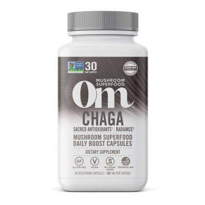 ORGANIC MUSHROOM NUTRITION: Om Chaga Mushroom Superfood Capsule, 90 cp