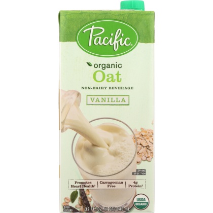 PACIFIC FOODS: Organic Oat Non-Dairy Vanilla Beverage, 32 oz