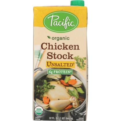 PACIFIC FOODS: Organic Unsalted Chicken Stock, 32 oz