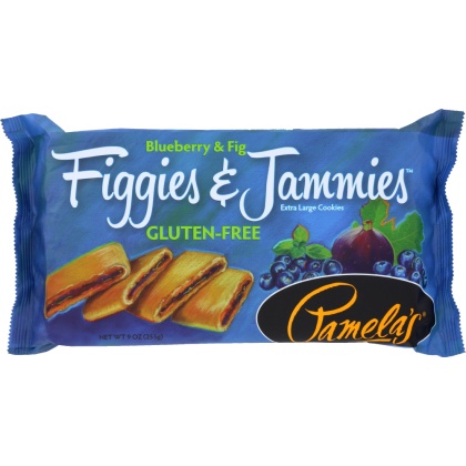PAMELA\'S: Gluten-Free Figgies & Jammies Extra Large Cookies Blueberry & Fig, 9 oz