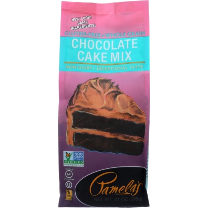 PAMELAS: Gluten Free Chocolate Cake Mix, 21 oz