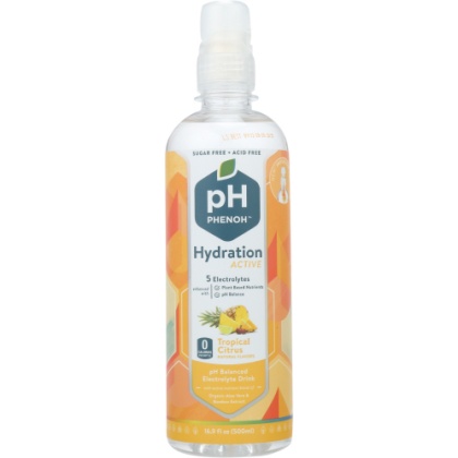 PHENOH: Alkaline Hydration Beverage Energizing Tropical Citrus, 16.9 oz