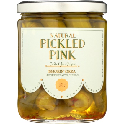 PICKLED PINK FOODS LLC: Okra Pickled, 16 oz