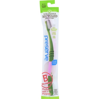 PRESERVE: Ultra Soft Toothbrush in Lightweight Pouch, 1 ea