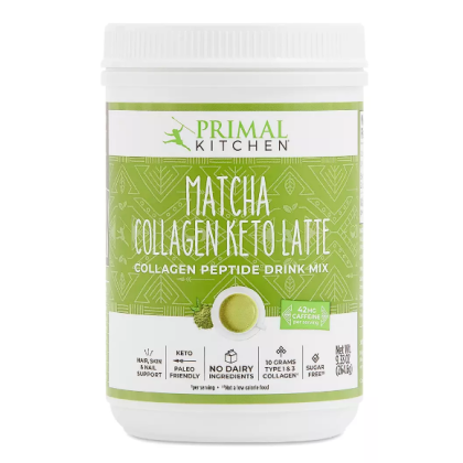 PRIMAL KITCHEN: Matcha‌ ‌Collagen‌ ‌Keto‌ ‌Latte‌ Drink Mix, 9.33 oz