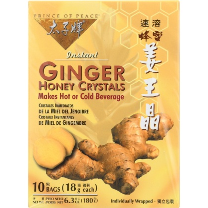 PRINCE OF PEACE: Instant Ginger Honey Crystals, 10 bags