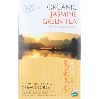 PRINCE OF PEACE: Organic Jasmine Green Tea, 100 bg