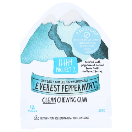 PROJECT 7: Everest Peppermint Clean Chewing Gum, 0.53 oz