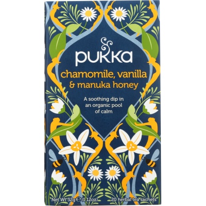 PUKKA HERBS: Chamomile Vanilla & Manuka Honey Herbal Tea, 20 bg