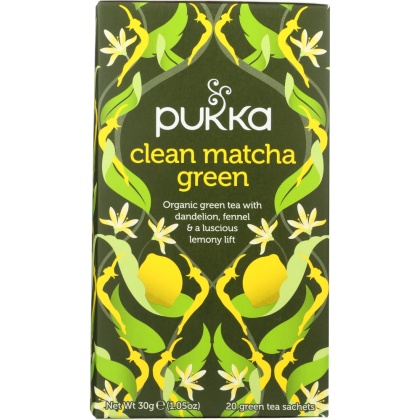 PUKKA HERBS: Clean Matcha Green, 20 ct