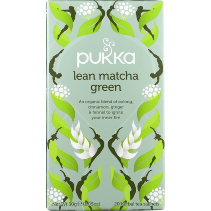 PUKKA HERBS: Tea Lean Matcha Green, 20 bags