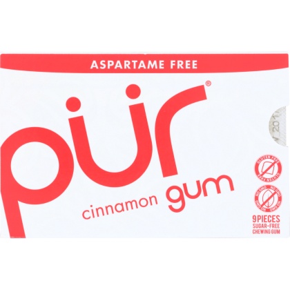 PUR: Gum Sugar-Free Cinnamon Chewing Gum, 9 pc