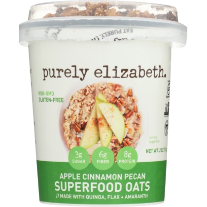 PURELY ELIZABETH: Apple Cinnamon Pecan Superfood Oats, 2 oz