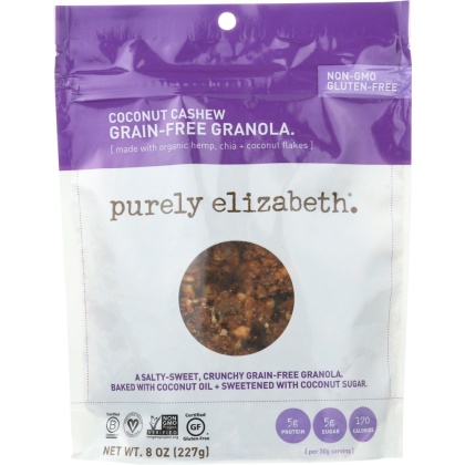 PURELY ELIZABETH: Grain Free Granola Coconut Cashew, 8 oz