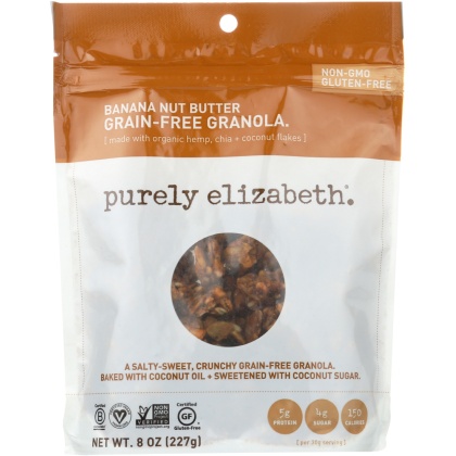 PURELY ELIZABETH: Granola Grain Free Banana Nut Butter, 8 oz