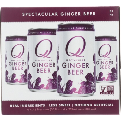 Q TONIC: Ginger Beer 4 Pack, 30 fo