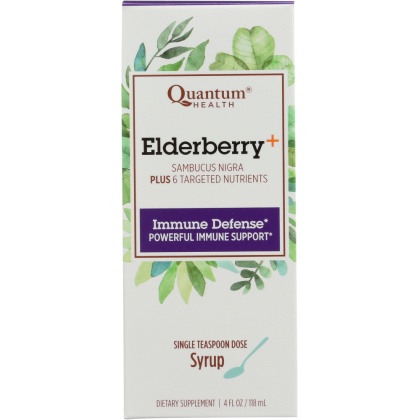 QUANTUM HEALTH: Elderberry Syrup Soothes & Quiets, 4 oz