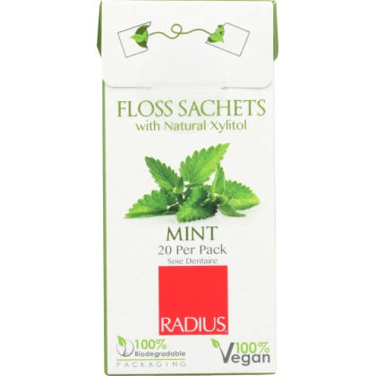 RADIUS: Floss Mint Vegan Xylitol, 0.5 oz