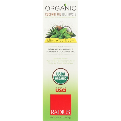 RADIUS: Toothpaste Mint Aloe Neem Organic, 3 oz