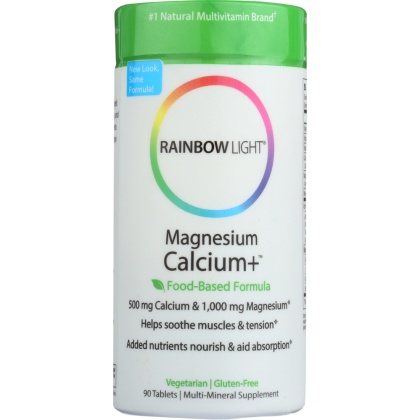 RAINBOW LIGHT: Magnesium Calcium Plus, 90 Tablets