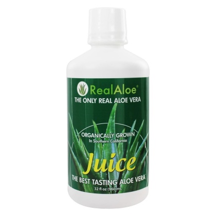 REAL ALOE: Aloe Vera Juice Organically Grown, 32 oz