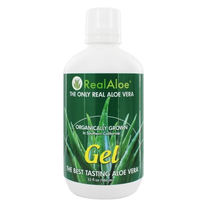 REAL ALOE: Organically Grown Aloe Vera Gel, 32 oz