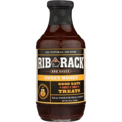 RIB RACK: Sweet Honey BBQ Sauce, 19 oz