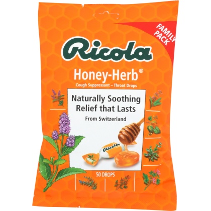 RICOLA: Cough & Throat Drops Honey, 50 pc