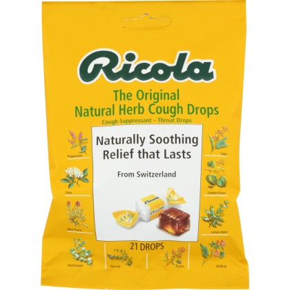 RICOLA: Natural Herb Throat Drop Original Natural Herb, 21 pc