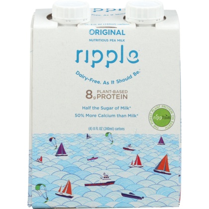 RIPPLE: Milk Aseptic Original 4pk, 32 fo