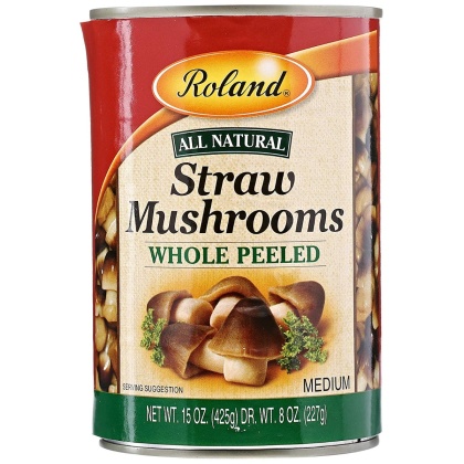 ROLAND: Peeled Straw Mushrooms, 15 oz