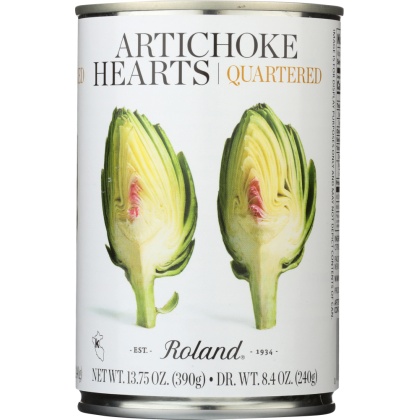 ROLAND: Quartered Artichoke Hearts, 13.75 oz