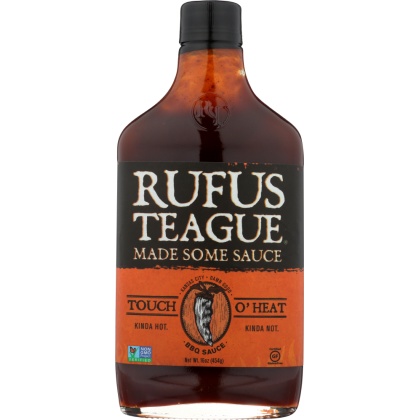 RUFUS TEAGUE: BBQ Sauce Touch O Heat, 16 oz