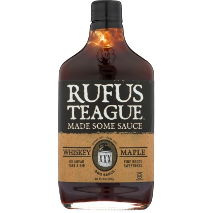 RUFUS TEAGUE: Whiskey Maple Bbq Sauce, 16 oz