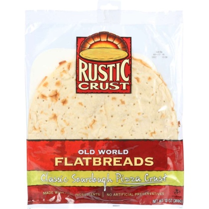 RUSTIC CRUST: Classic Sourdough Pizza Crust 12in, 13 oz