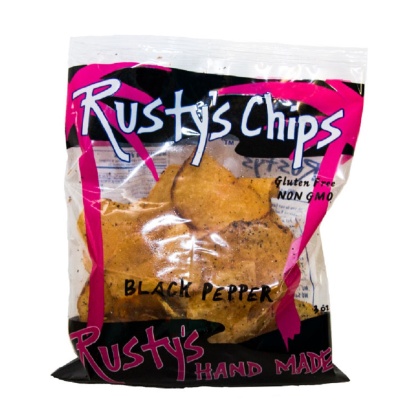 RUSTY\'S: Black Pepper Chips, 3 oz