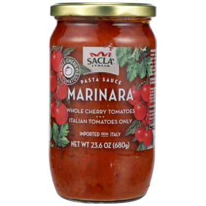 SACLA: Whole Cherry Tomatoes Marinara Pasta Sauce, 24 oz