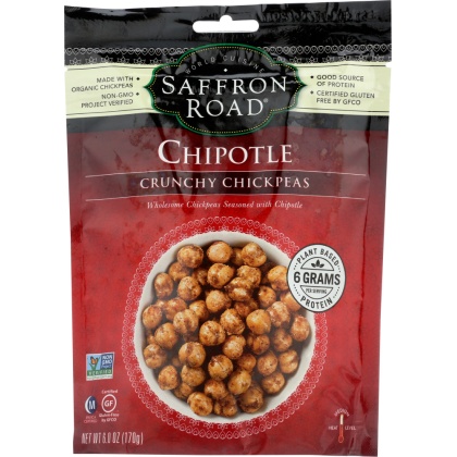 SAFFRON ROAD: Chipotle Crunchy Chickpeas, 6 oz