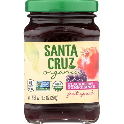 SANTA CRUZ: Fruit Spread Black Berry Pomegranate, 9.5 oz