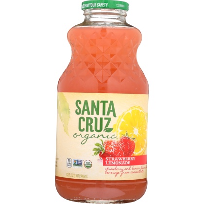 SANTA CRUZ: Organic Strawberry Lemonade Juice, 32 Oz