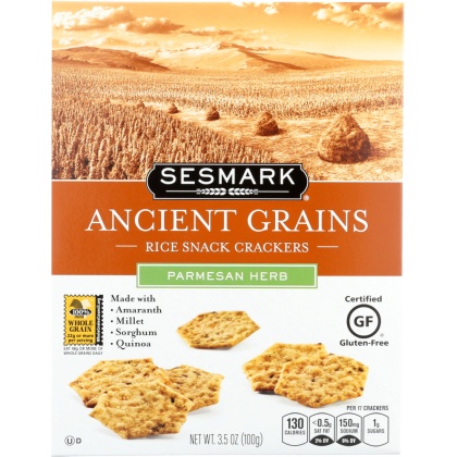 SESMARK: Crackers Ancient Grains Parmesan Herb, 3.5 oz