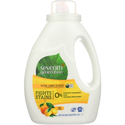 SEVENTH GENERATION: Laundry Liquid Fresh Citrus Scent, 50 oz