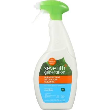 SEVENTH GENERATION: Lemongrass Citrus Scent Disinfecting Bathroom Cleaner, 26 oz