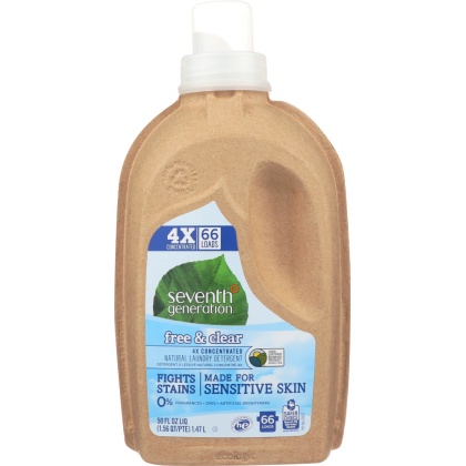 SEVENTH GENERATION: Natural Laundry Detergent 4X Free & Clear, 50 Oz