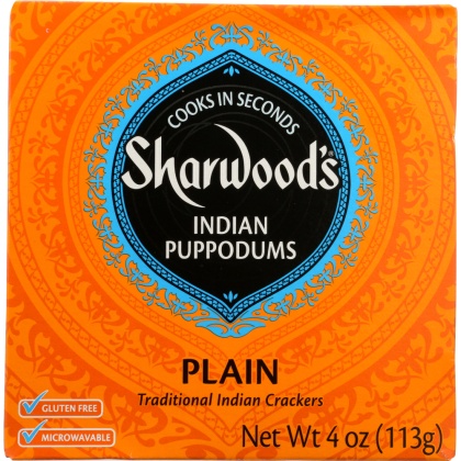 SHARWOOD\'S: Puppodums Plain, 4 oz